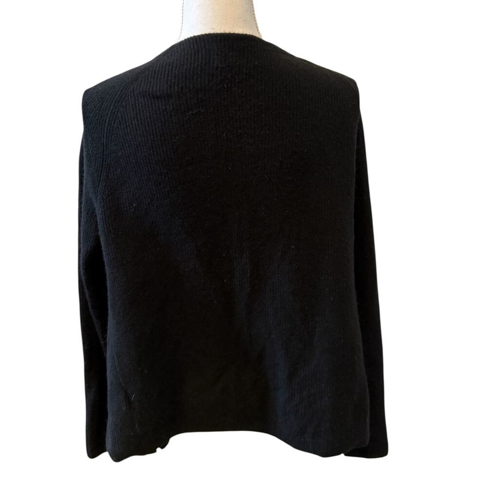 Vineyard Vines Open Front Cardigan Sweater Black Wool Cashmere XS - Picture 4 of 6